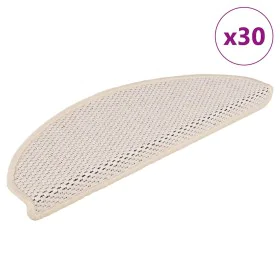 Alfombra autoadhesiva escalera sisal 30 uds 65x21x4 cm Berber de , Alfombrillas para escalones - Ref: Foro24-3365881, Precio:...
