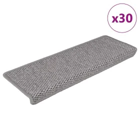 Alfombra autoadhesiva escalera sisal 30 uds 65x21x4 cm plateado de , Alfombrillas para escalones - Ref: Foro24-3365883, Preci...