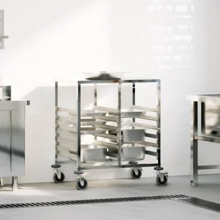 Carro con bandejas y 12 contenedores GN 75x55x87 cm de , Carros de cocina y comedor - Ref: Foro24-4108074, Precio: 158,91 €, ...