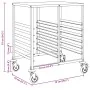 Carro con bandejas y 12 contenedores GN 75x55x87 cm de , Carros de cocina y comedor - Ref: Foro24-4108074, Precio: 158,91 €, ...