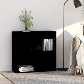 Estantería de madera de ingeniería negra 80x30x76,5 cm de , Librerías y estanterías - Ref: Foro24-801000, Precio: 50,71 €, De...