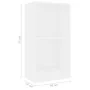 Estantería de madera de ingeniería blanca 40x24x75 cm de , Librerías y estanterías - Ref: Foro24-800819, Precio: 36,74 €, Des...