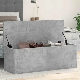 Caja de almacenaje madera ingeniería gris hormigón 102x35x35 cm de , Baúles de almacenamiento - Ref: Foro24-840691, Precio: 8...