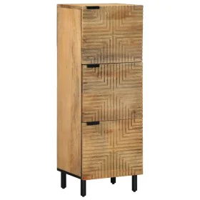 Aparador alto madera maciza de mango marrón 40x33x110 cm von , CD- und DVD-Speicher - Ref: Foro24-4017749, Preis: 191,72 €, R...