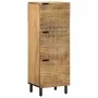 Aparador alto madera maciza de mango marrón 40x33x110 cm by , CD and DVD storage - Ref: Foro24-4017749, Price: 191,72 €, Disc...