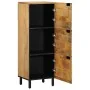 Aparador alto madera maciza de mango marrón 40x33x110 cm by , CD and DVD storage - Ref: Foro24-4017749, Price: 191,72 €, Disc...
