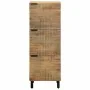 Aparador alto madera maciza de mango marrón 40x33x110 cm by , CD and DVD storage - Ref: Foro24-4017749, Price: 191,72 €, Disc...