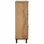 Aparador alto madera maciza de mango marrón 40x33x110 cm by , CD and DVD storage - Ref: Foro24-4017749, Price: 191,72 €, Disc...