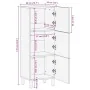 Aparador alto madera maciza de mango marrón 40x33x110 cm by , CD and DVD storage - Ref: Foro24-4017749, Price: 191,72 €, Disc...