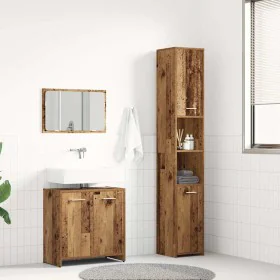 Juego de muebles de baño 3 piezas madera ingeniería envejecida de , Muebles de baño - Ref: Foro24-3328561, Precio: 155,19 €, ...