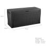 Baúl de almacenamiento para exteriores Keter "Comfy" 270L antracita de , Cajas de almacenaje para exteriores - Ref: Foro24-44...