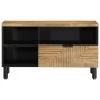 Mueble de TV madera maciza de mango marrón 80x33x46 cm de , Almacenamiento para CD y DVD - Ref: Foro24-4017737, Precio: 92,65...