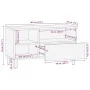 Mueble de TV madera maciza de mango marrón 80x33x46 cm de , Almacenamiento para CD y DVD - Ref: Foro24-4017737, Precio: 92,65...