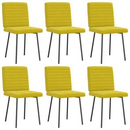 Sillas de comedor 6 unidades terciopelo amarillo de , Sillas de comedor - Ref: Foro24-3315533, Precio: 245,80 €, Descuento: %