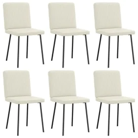 Sillas de comedor 6 unidades de terciopelo crema by , dining chairs - Ref: Foro24-3315565, Price: 245,16 €, Discount: %