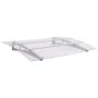 Marquesina para puerta PC plata y transparente 150x90 cm PET de , Toldos - Ref: Foro24-144829, Precio: 115,48 €, Descuento: %