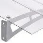Marquesina para puerta PC plata y transparente 150x90 cm PET de , Toldos - Ref: Foro24-144829, Precio: 115,48 €, Descuento: %