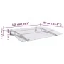 Marquesina para puerta PC plata y transparente 150x90 cm PET de , Toldos - Ref: Foro24-144829, Precio: 115,48 €, Descuento: %