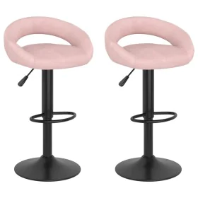 Taburetes de cocina 2 unidades terciopelo rosa by , Kitchen stools - Ref: Foro24-333274, Price: 110,93 €, Discount: %