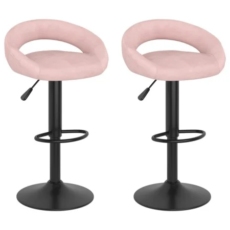Taburetes de cocina 2 unidades terciopelo rosa by , Kitchen stools - Ref: Foro24-333274, Price: 110,93 €, Discount: %