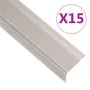 Perfiles de peldaños forma de L 15 uds aluminio champán 90 cm by , Stairs - Ref: Foro24-146749, Price: 49,94 €, Discount: %