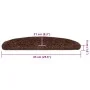 Alfombrilla escalera 20 uds marrón 65x21x4 cm de , Alfombrillas para escalones - Ref: Foro24-3365848, Precio: 97,68 €, Descue...