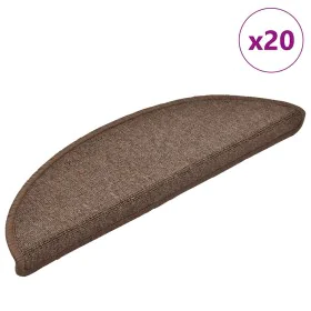 Alfombrilla escalera 20 uds marrón café 56x17x3 cm de , Alfombrillas para escalones - Ref: Foro24-3365785, Precio: 71,72 €, D...