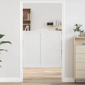 Puertas batientes diseño de lamas 2 par blanco 100x100 cm von , Türen für zu Hause - Ref: Foro24-4107147, Preis: 152,11 €, Ra...