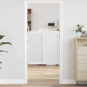Puertas batientes diseño de lamas 2 par blanco 90x80 cm by , Doors for the home - Ref: Foro24-4107139, Price: 112,26 €, Disco...