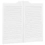 Puertas batientes diseño de lamas 2 par blanco 90x80 cm von , Türen für zu Hause - Ref: Foro24-4107139, Preis: 112,26 €, Raba...