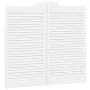 Puertas batientes diseño de lamas 2 par blanco 90x100 cm by , Doors for the home - Ref: Foro24-4107145, Price: 136,42 €, Disc...
