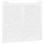 Puertas batientes diseño de lamas 2 par blanco 90x100 cm by , Doors for the home - Ref: Foro24-4107145, Price: 136,42 €, Disc...