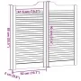 Puertas batientes diseño de lamas 2 par blanco 90x100 cm by , Doors for the home - Ref: Foro24-4107145, Price: 136,42 €, Disc...