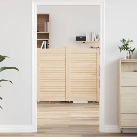 Puertas batientes diseño de lamas 1 par 90x100cm madera pino de , Puertas para el hogar - Ref: Foro24-4107132, Precio: 66,70 ...