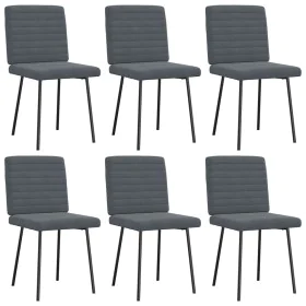 Sillas de comedor 6 unidades terciopelo gris oscuro de , Sillas de comedor - Ref: Foro24-3315527, Precio: 247,81 €, Descuento: %