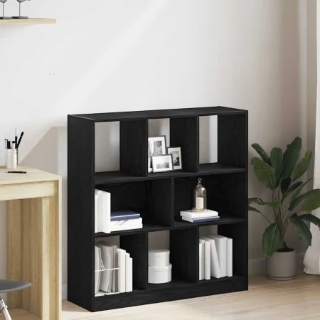 Estantería madera contrachapada negro roble 97,5x29,5x100 cm de , Librerías y estanterías - Ref: Foro24-862403, Precio: 90,30...