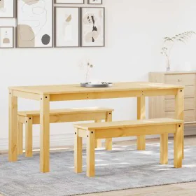 Juego de comedor Panama 3 pzas madera maciza de pino de , muebles para cocinas y comedores - Ref: Foro24-3345173, Precio: 343...