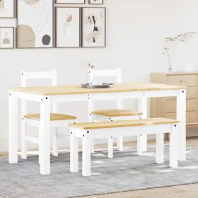 Juego de comedor Panama 4 pzas madera maciza de pino blanco de , muebles para cocinas y comedores - Ref: Foro24-3345178, Prec...
