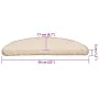 Alfombrilla escalera 30 uds color crema 56x17x3 cm de , Alfombrillas para escalones - Ref: Foro24-3365803, Precio: 154,32 €, ...