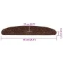 Alfombrilla escalera 30 uds Marrón 65x21x4 cm de , Alfombrillas para escalones - Ref: Foro24-3365815, Precio: 165,21 €, Descu...