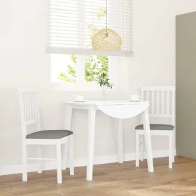 Sillas de comedor con cojines 2uds madera maciza blanco caucho by , dining chairs - Ref: Foro24-4102429, Price: 103,32 €, Dis...