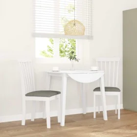 Sillas de comedor con cojines 2uds madera maciza blanco caucho von , Essstühle - Ref: Foro24-4102391, Preis: 99,74 €, Rabatt: %