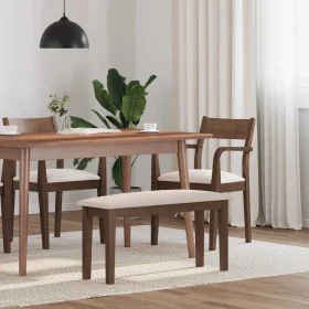 Banco 90 cm Madera Maciza Marrón Caucho de , Bancos de comedor y cocina - Ref: Foro24-4102592, Precio: 67,81 €, Descuento: %