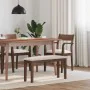 Banco 90 cm Madera Maciza Marrón Caucho by , Dining and kitchen benches - Ref: Foro24-4102592, Price: 67,81 €, Discount: %