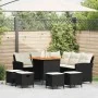Set de sofás de jardín en forma de L con cojines 6 pzas negro de , Conjuntos de jardín - Ref: Foro24-3213540, Precio: 519,65 ...