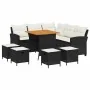 Set de sofás de jardín en forma de L con cojines 6 pzas negro de , Conjuntos de jardín - Ref: Foro24-3213540, Precio: 519,65 ...