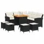 Set de sofás de jardín en forma de L con cojines 6 pzas negro de , Conjuntos de jardín - Ref: Foro24-3213540, Precio: 519,65 ...