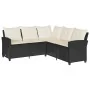 Set de sofás de jardín en forma de L con cojines 6 pzas negro de , Conjuntos de jardín - Ref: Foro24-3213540, Precio: 519,65 ...