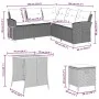 Set de sofás de jardín en forma de L con cojines 6 pzas negro de , Conjuntos de jardín - Ref: Foro24-3213540, Precio: 519,65 ...