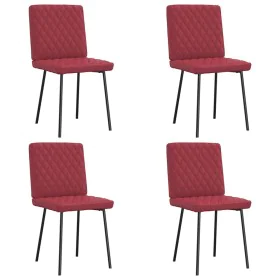Sillas comedor 4 unidades cuero sintético rojo tinto by , dining chairs - Ref: Foro24-3315216, Price: 168,59 €, Discount: %